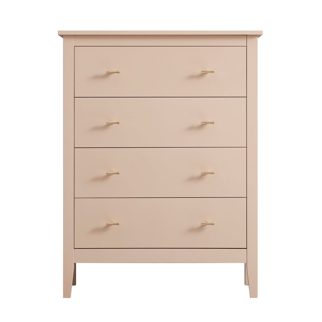 Oakham 4-Drawer Dresser, Nude Pink