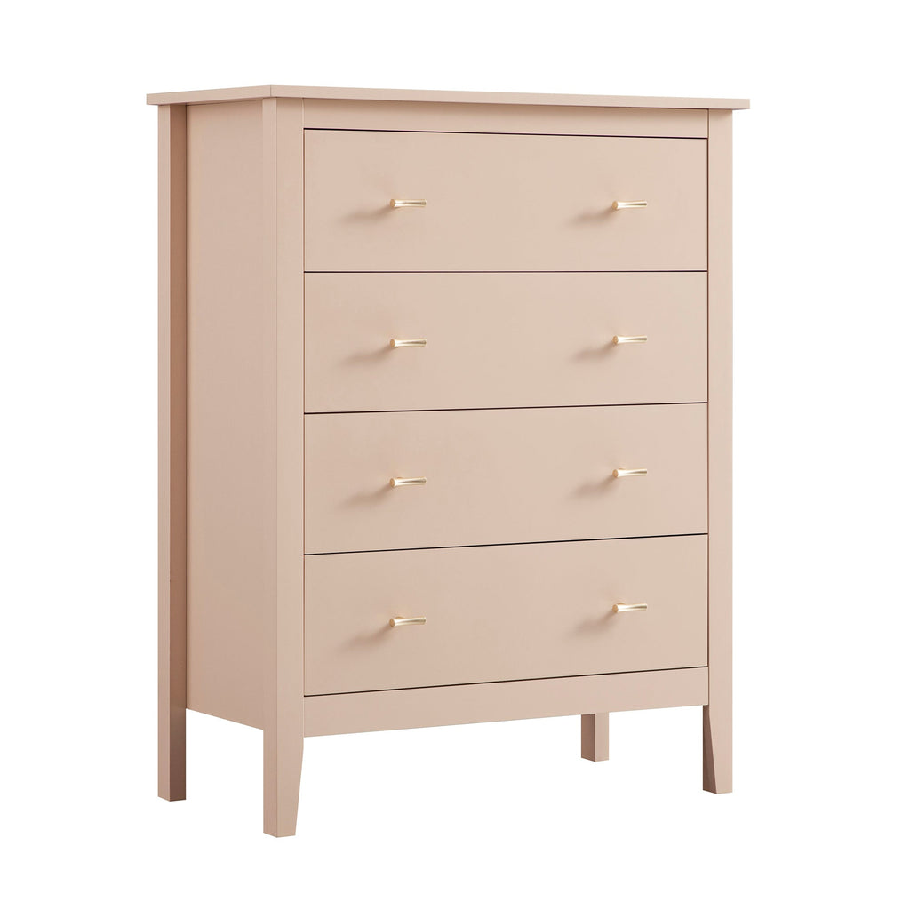 Oakham 4-Drawer Dresser, Nude Pink