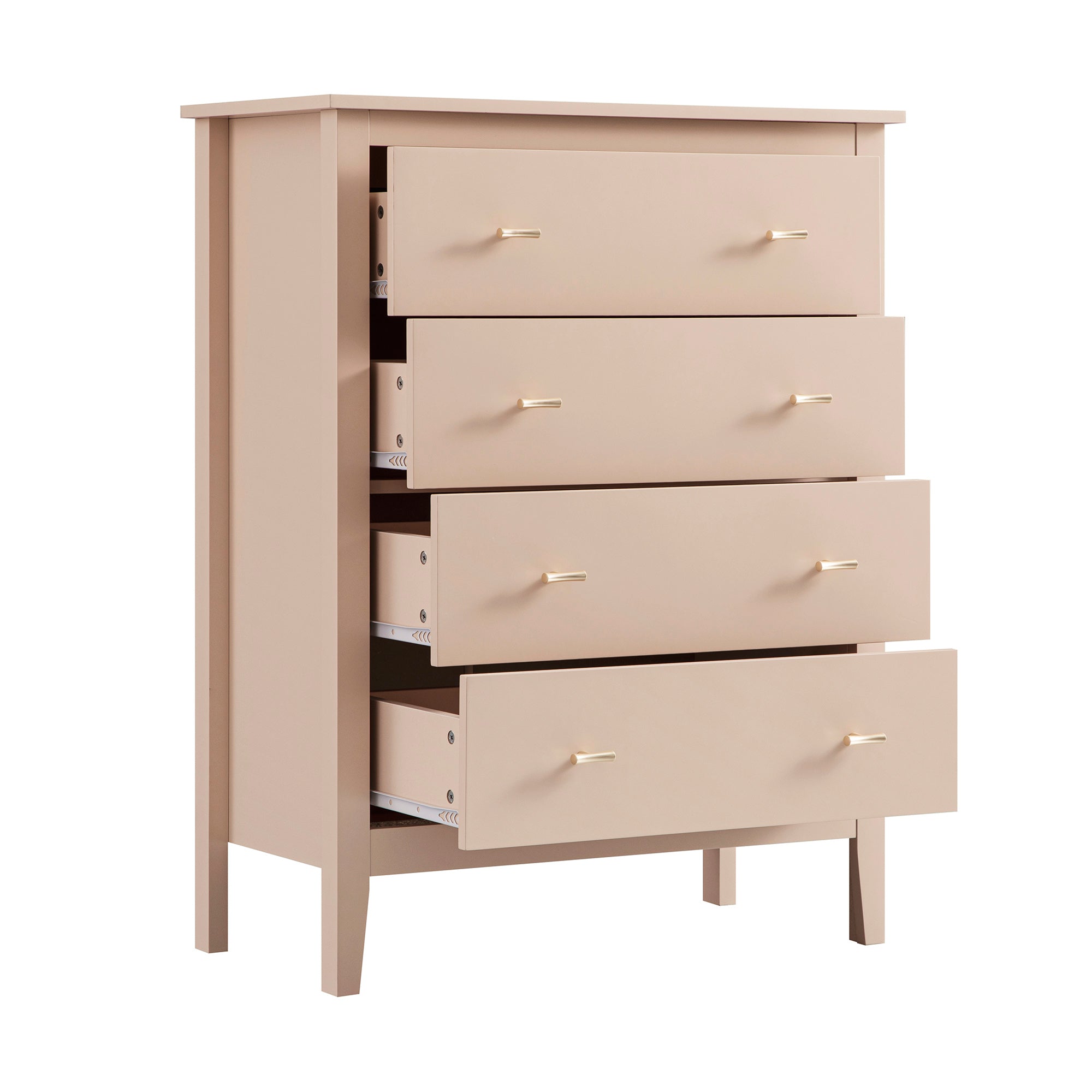Oakham 4-Drawer Dresser, Nude Pink