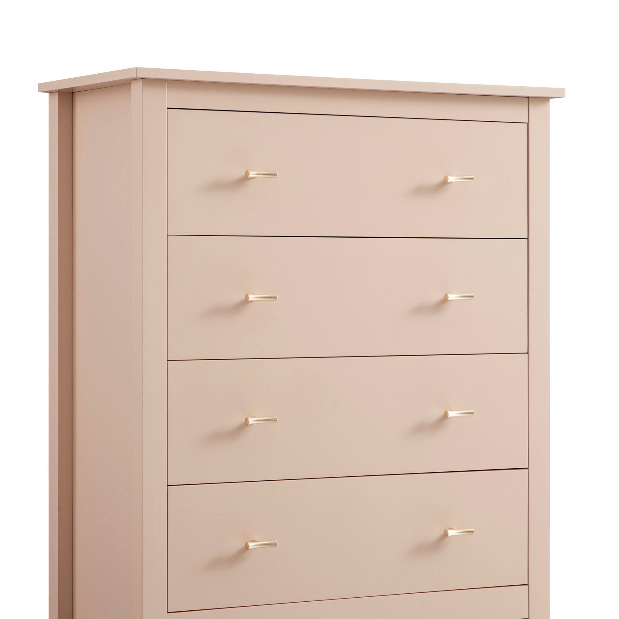 Oakham 4-Drawer Dresser, Nude Pink