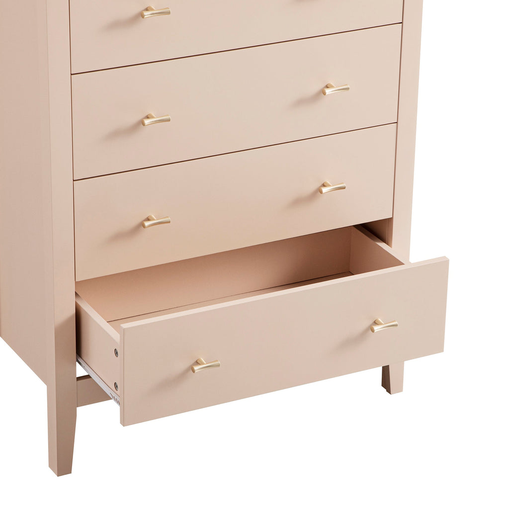Oakham 4-Drawer Dresser, Nude Pink