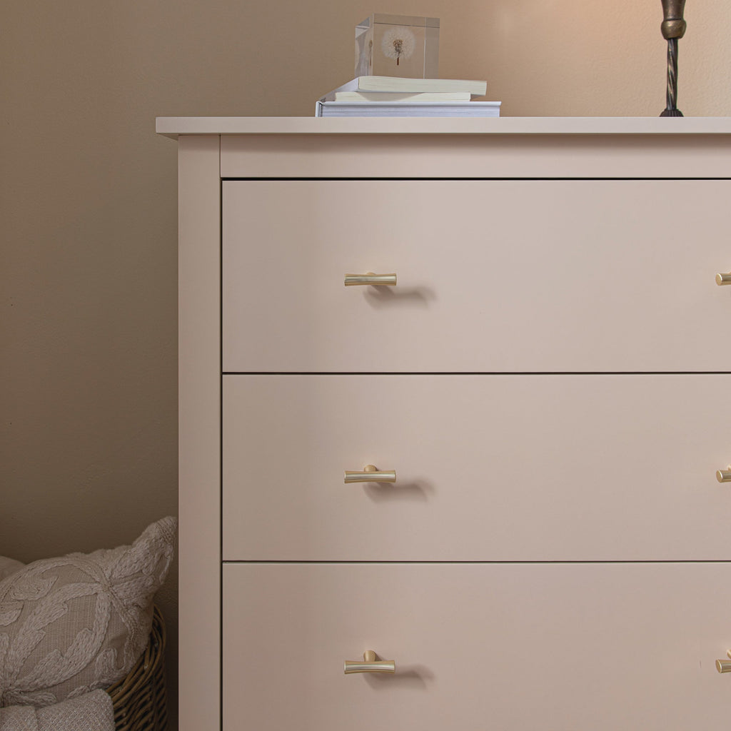Oakham 4-Drawer Dresser, Nude Pink