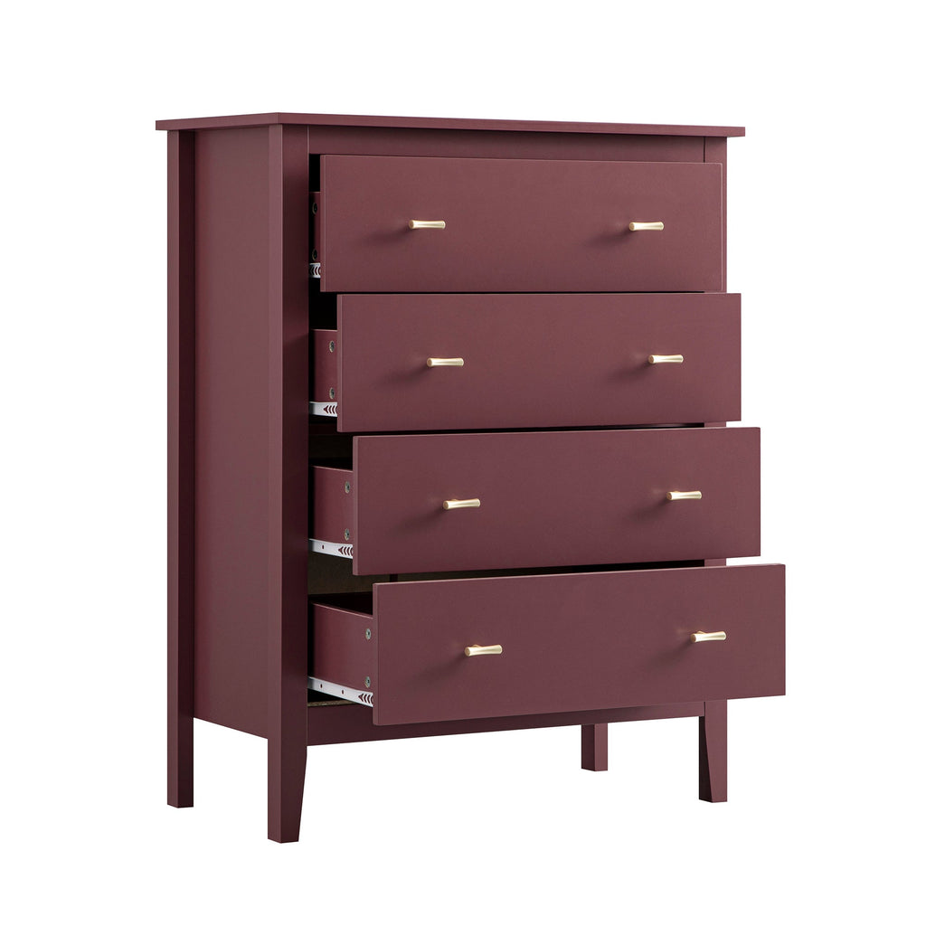 Oakham 4-Drawer Dresser, Wild Cherry