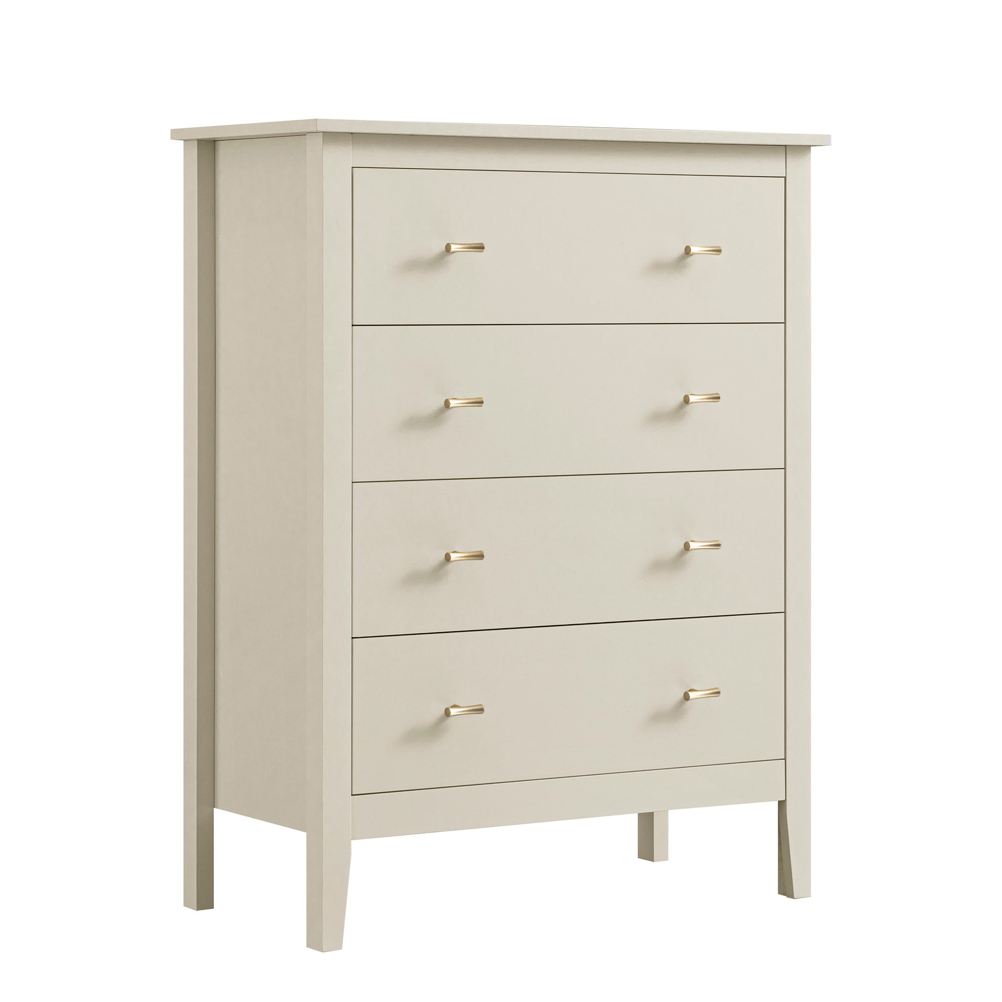 Oakham 4-Drawer Dresser, Shaded White