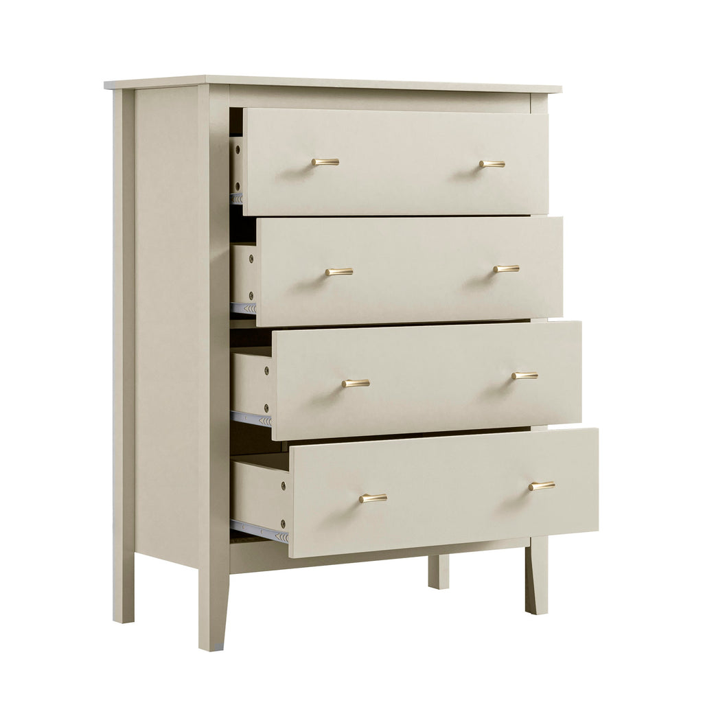 Oakham 4-Drawer Dresser, Shaded White