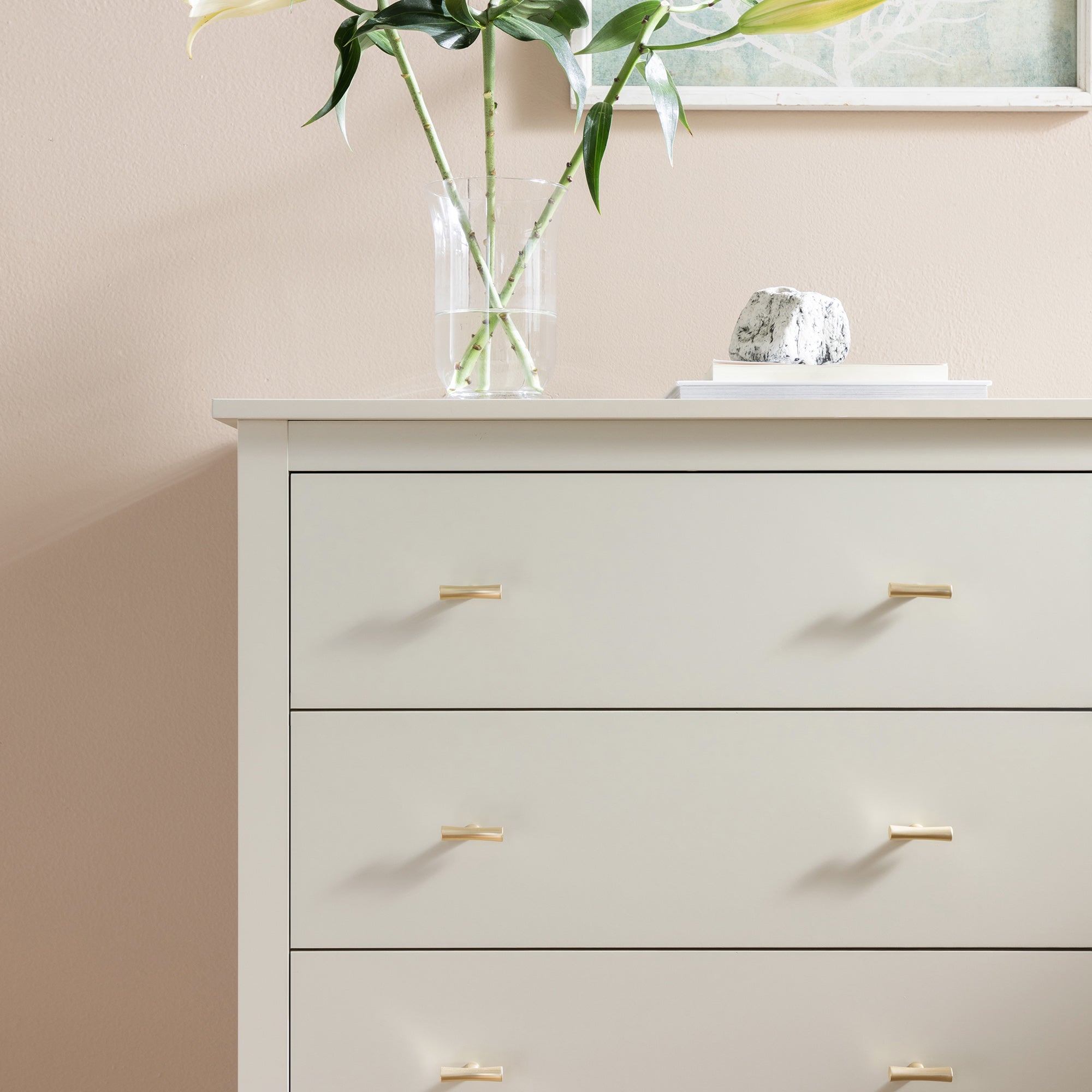 Oakham 4-Drawer Dresser, Shaded White