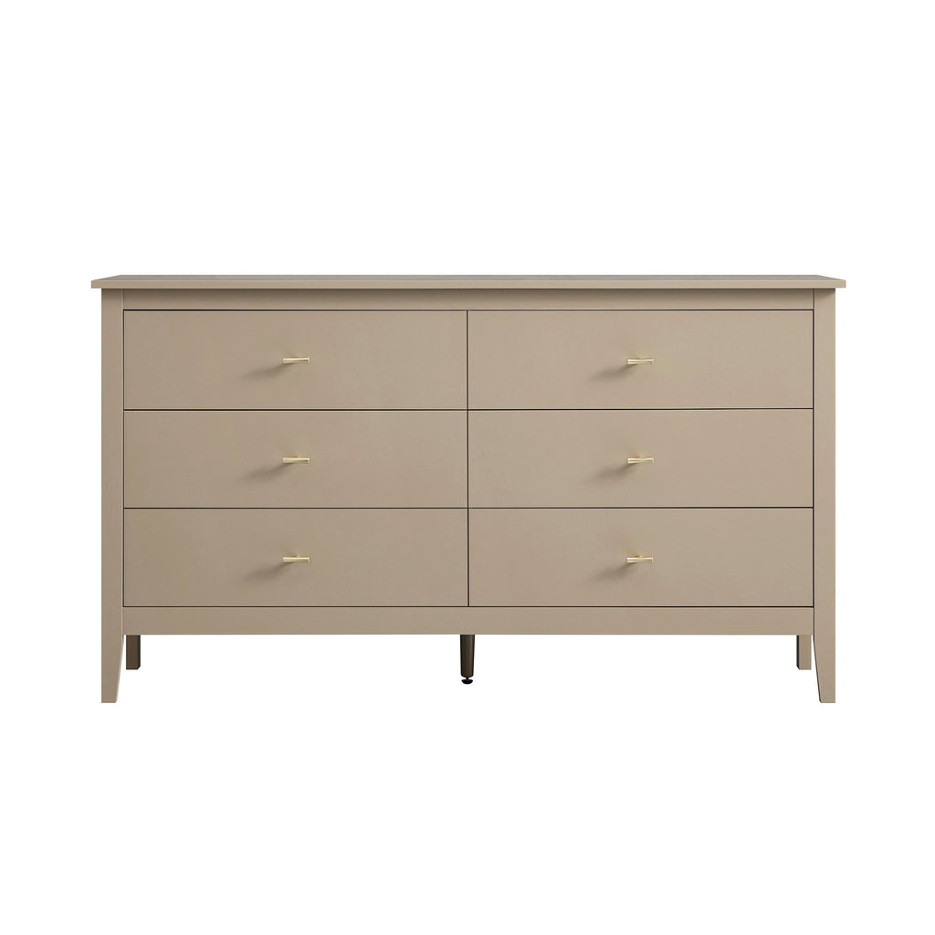 Oakham 6-Drawer Dresser, Deep Greige