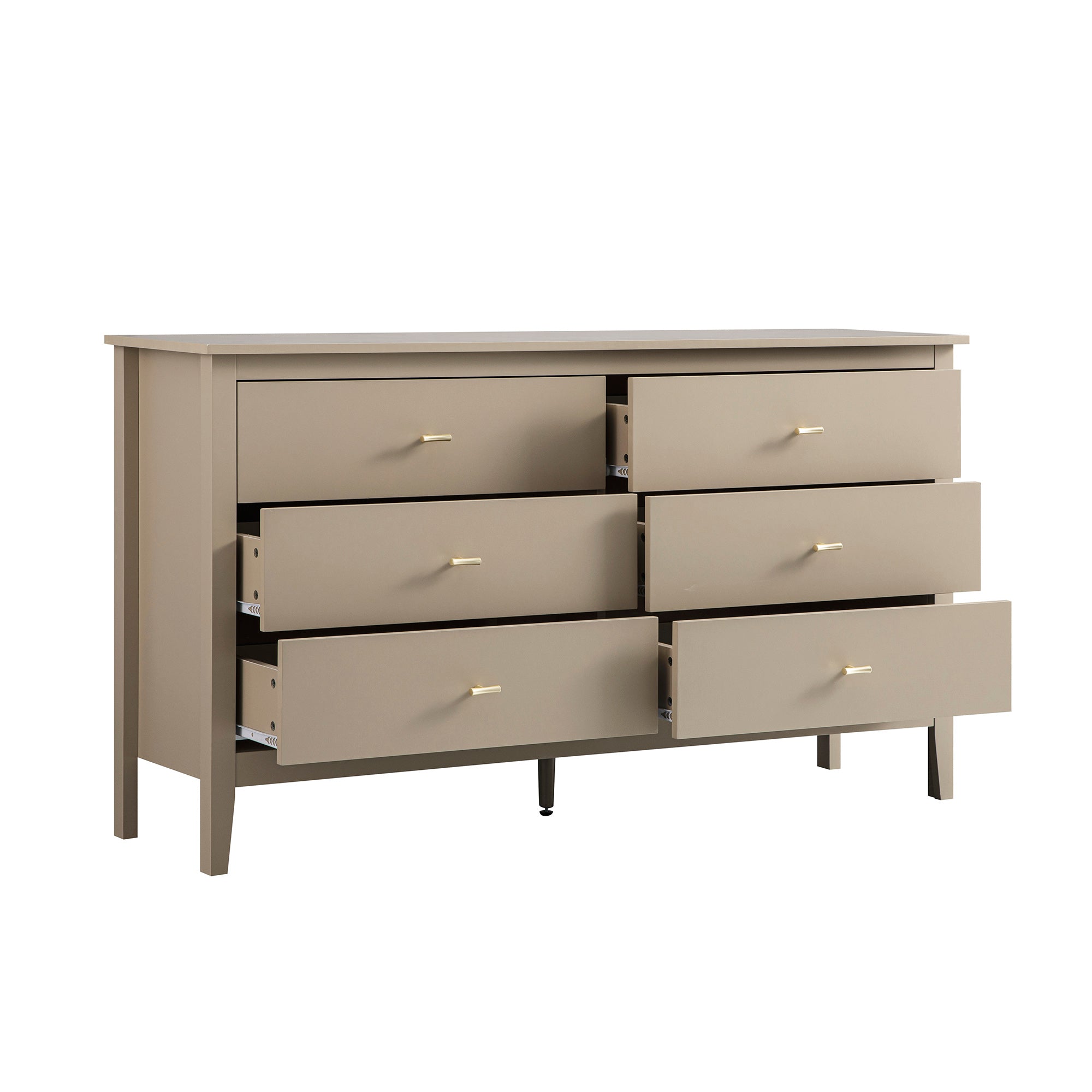 Oakham 6-Drawer Dresser, Deep Greige
