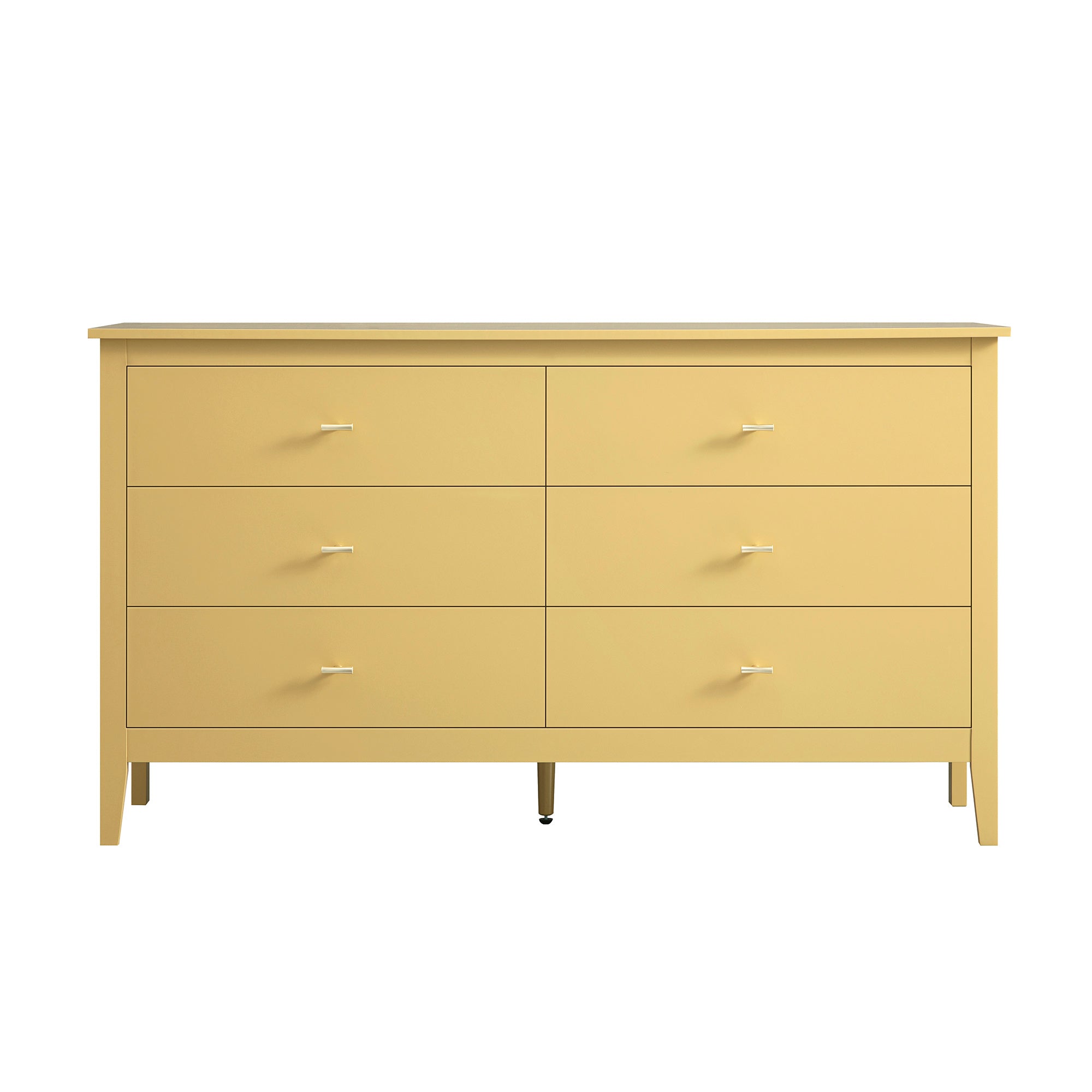 Oakham 6-Drawer Dresser, Rattan Yellow