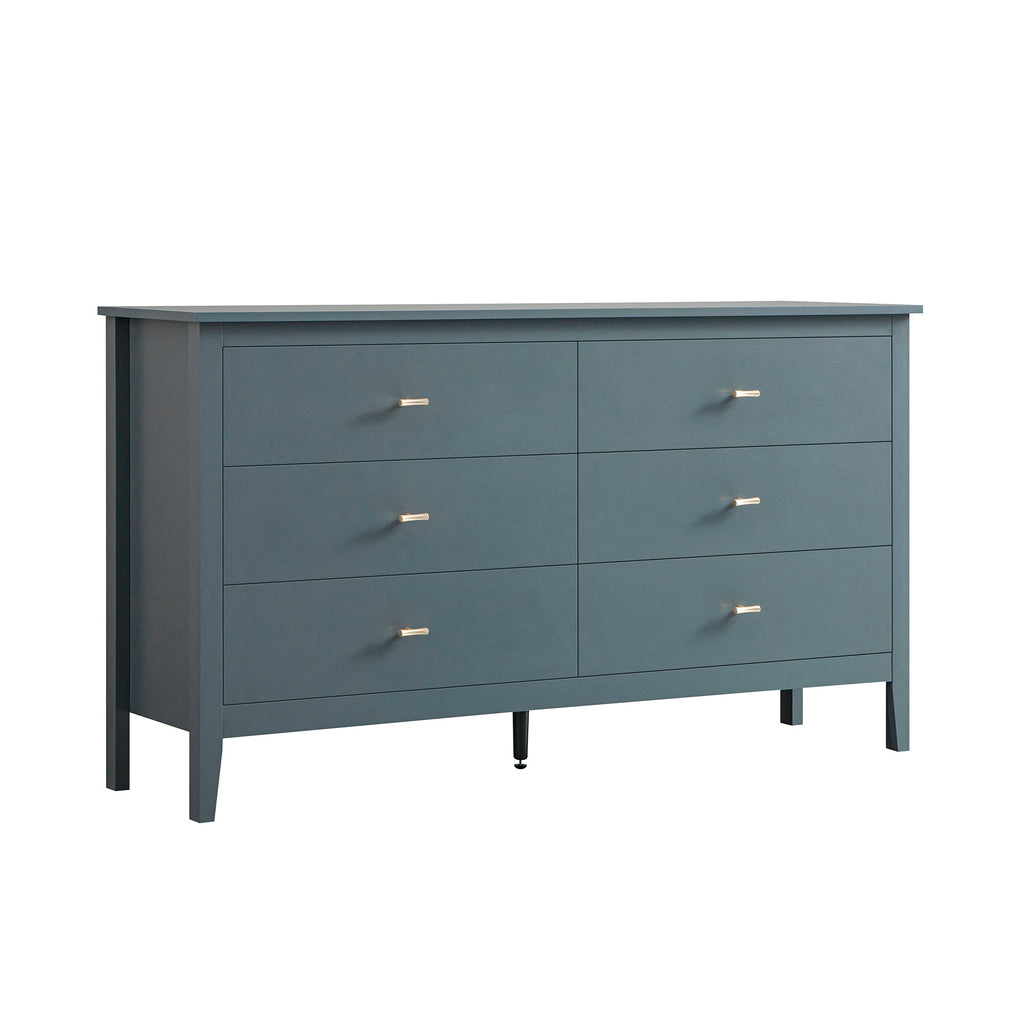 Oakham 6-Drawer Dresser, Stormy Blue
