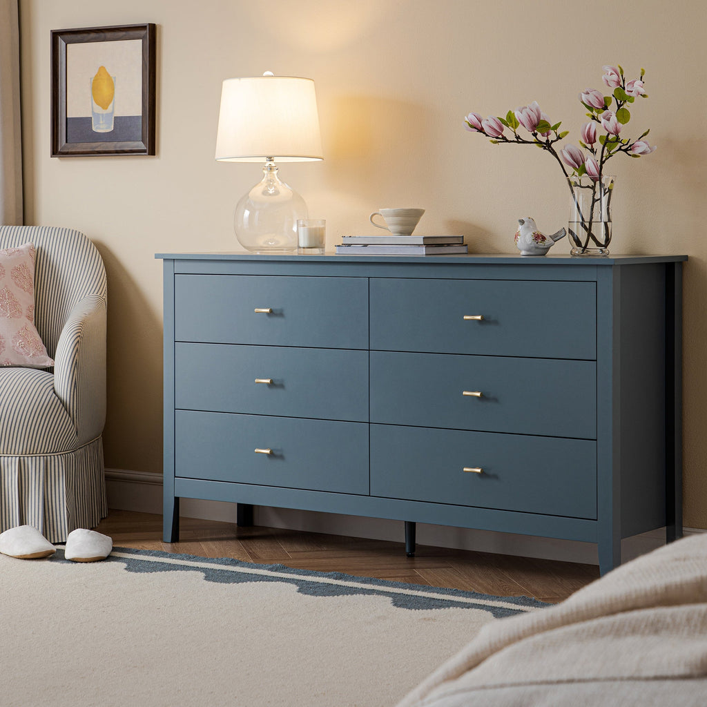 Oakham 6-Drawer Dresser, Stormy Blue