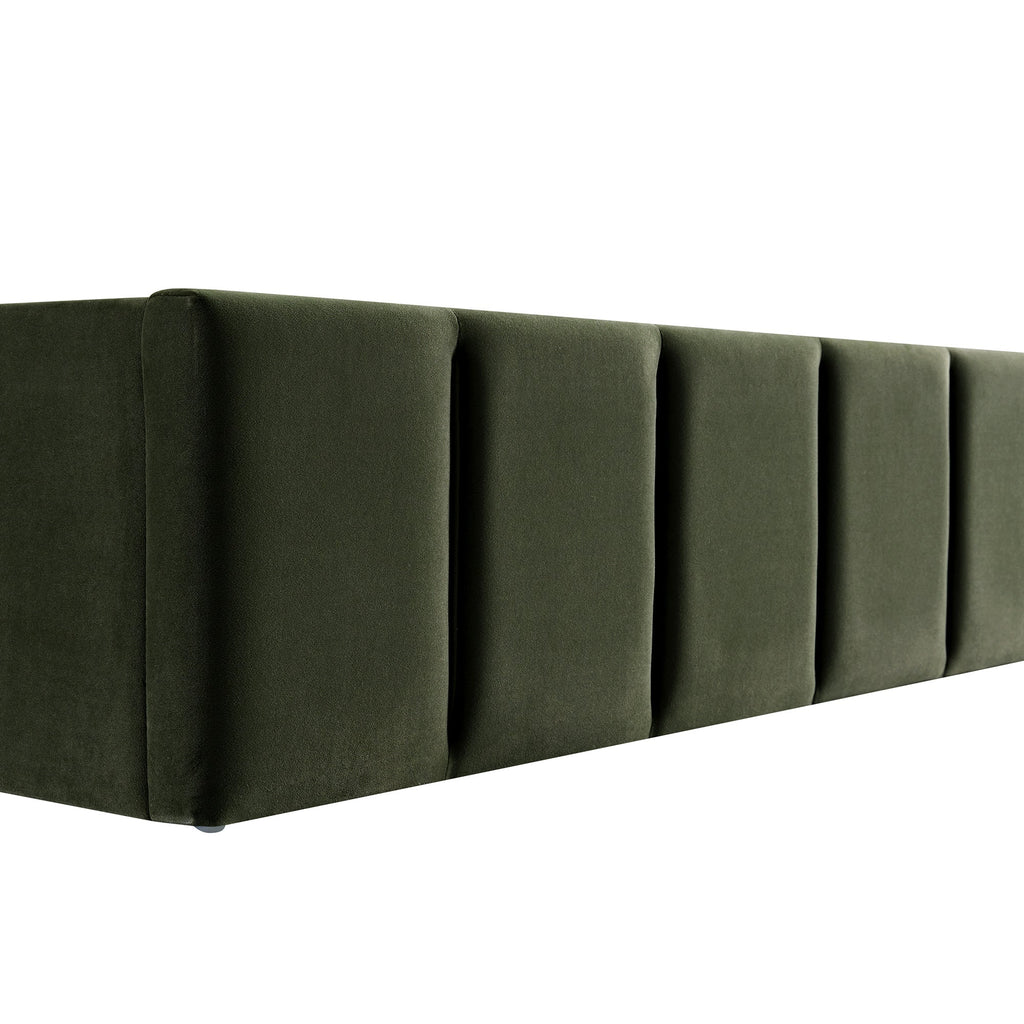 Hana Ottoman Storage Bed, Moss Green Velvet