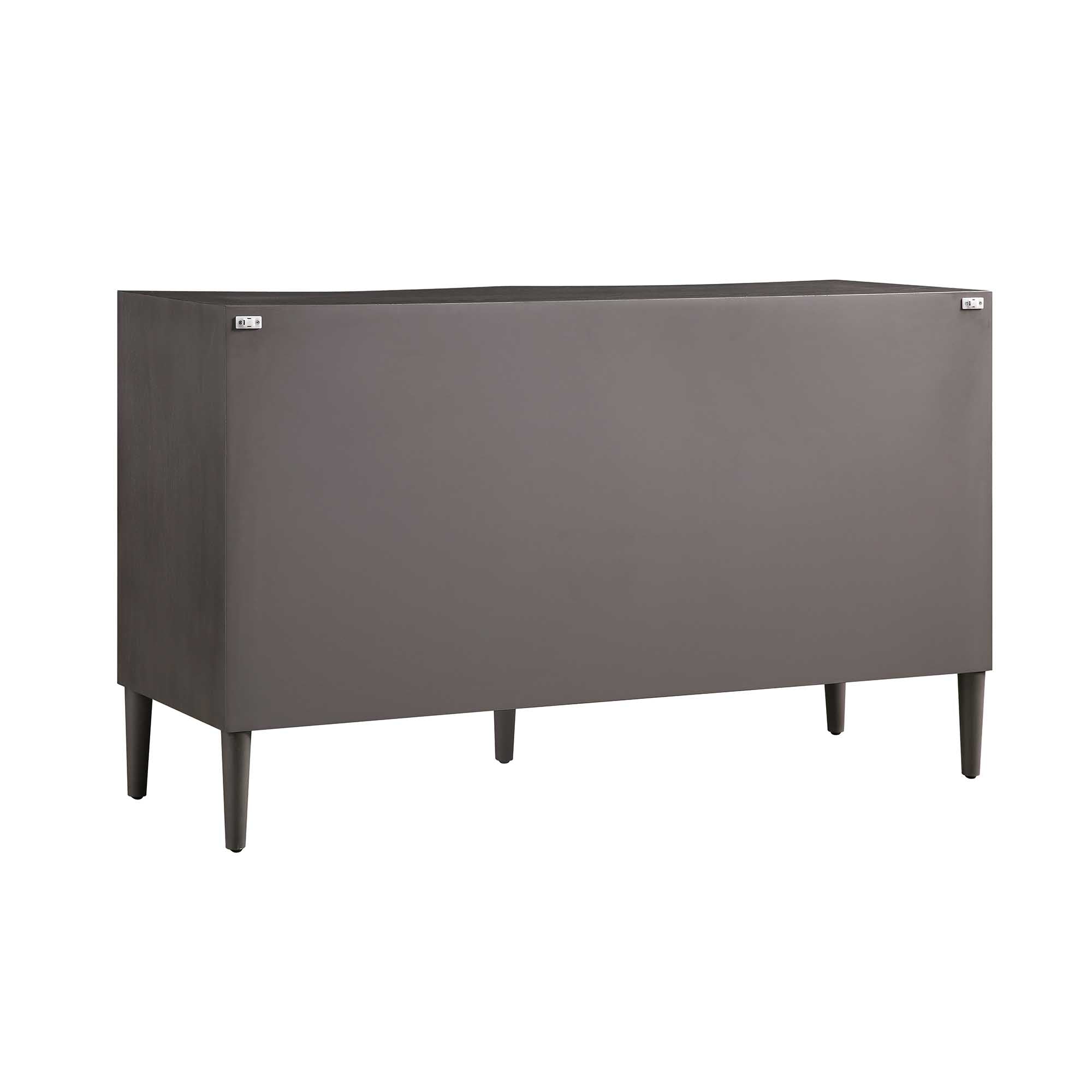 Thalia Concave Double Six Drawer Dresser, Silver Oak