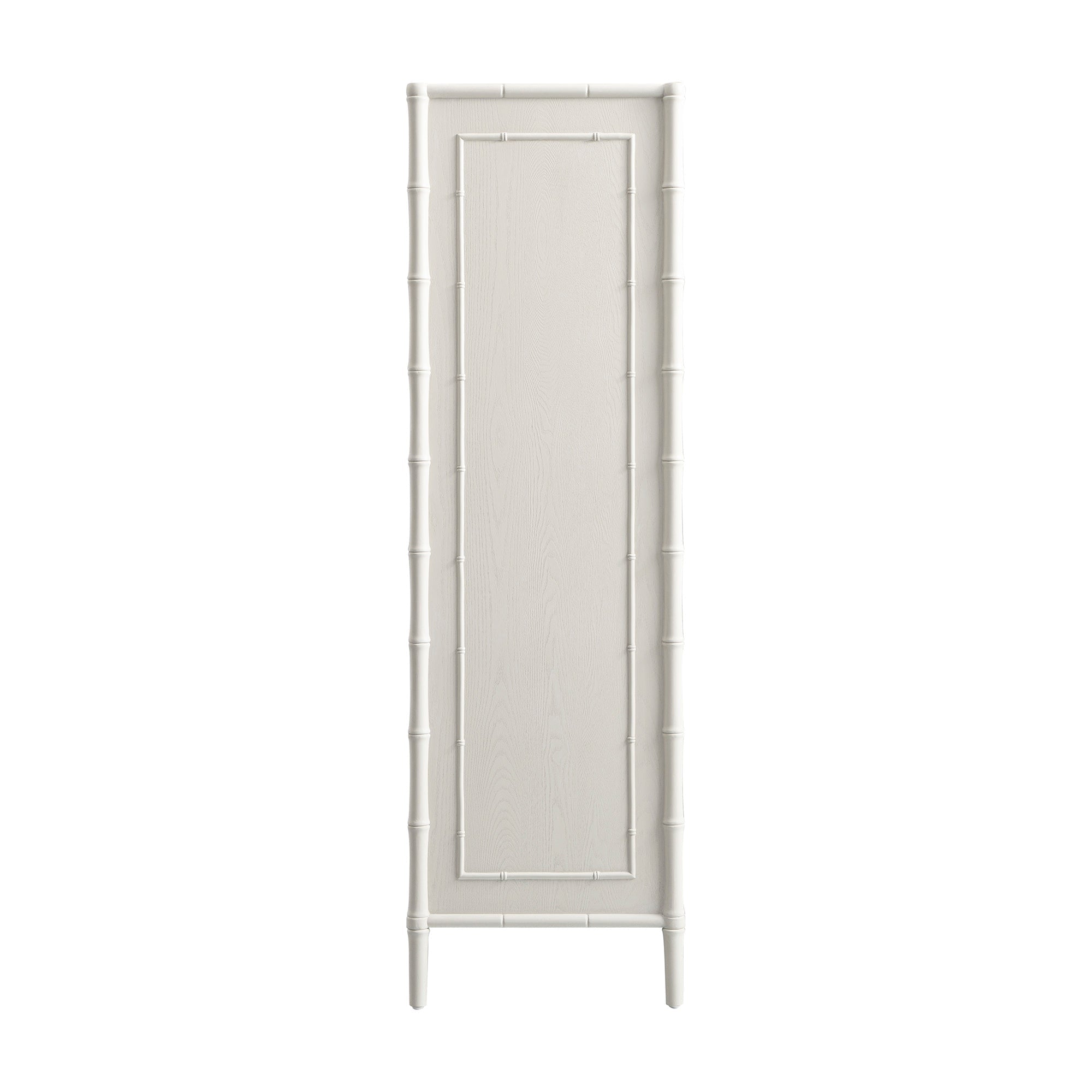 Elstowe Faux Bamboo Double Closet, Shaded White
