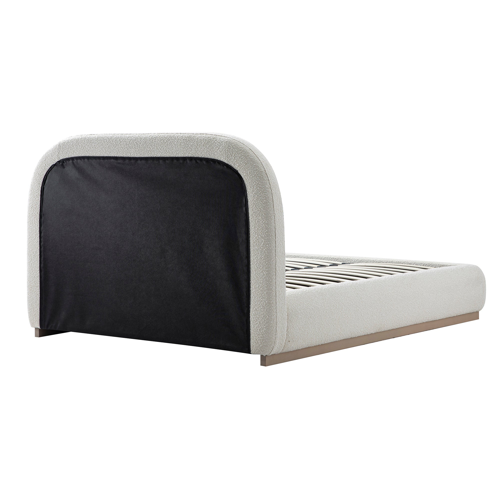 Luella Upholstered Wooden Plinth Base Storage Bed, Ecru Boucle